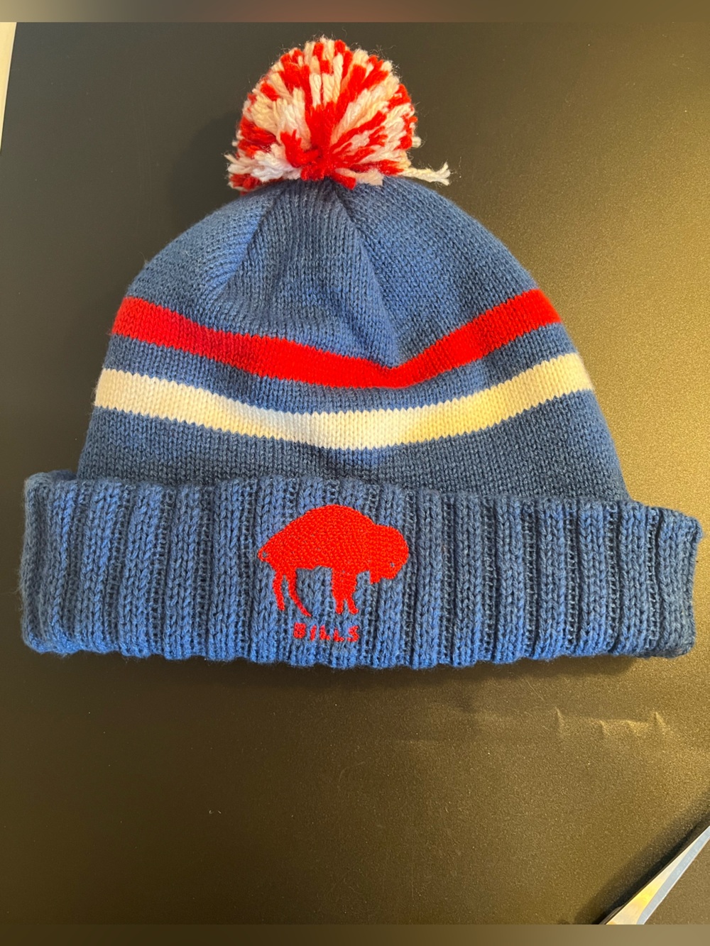 🏈 Vintage Reebok NFL Buffalo Bills AFL 50th Anniversary Knit Pom Toque Beanie OS